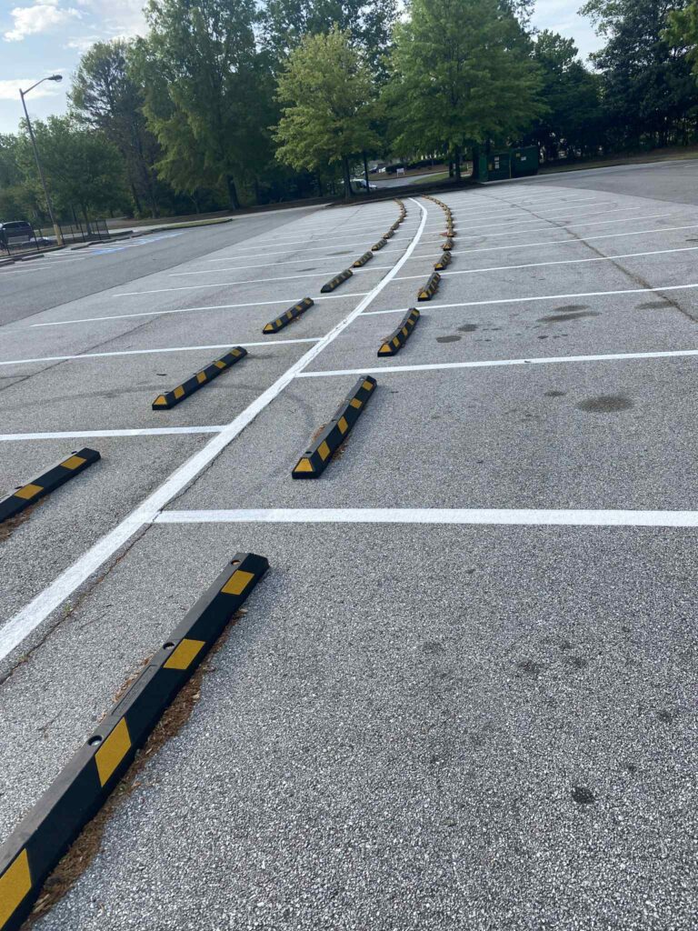 Mountain Park Striping and Parking Blocks.